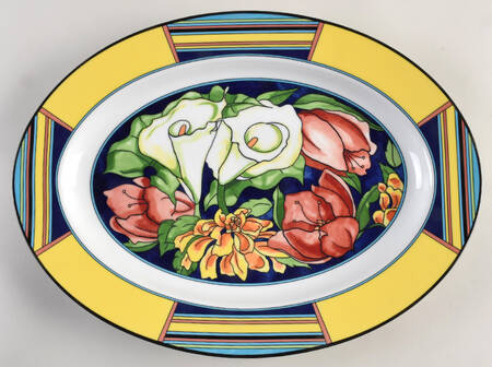 Helen's Garden 14" Oval Serving Platter
