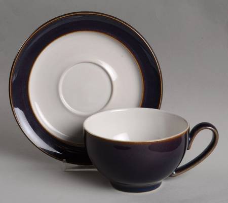 Amethyst Footed Cup & Saucer Set by Denby-Langley