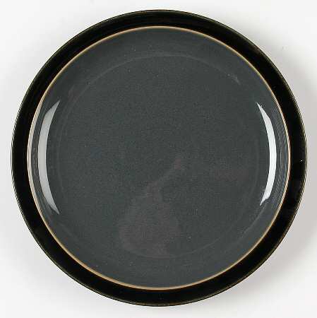 Duets Gray and Black Dinner Plate