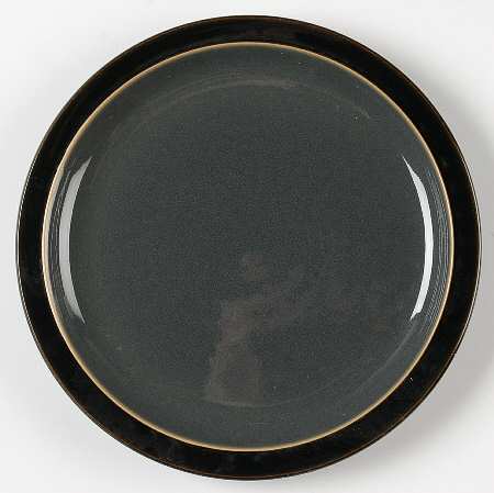 Duets Gray and Black Salad/Dessert Plate
