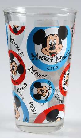 Mickey Mouse Club Glassware Flat Tumbler