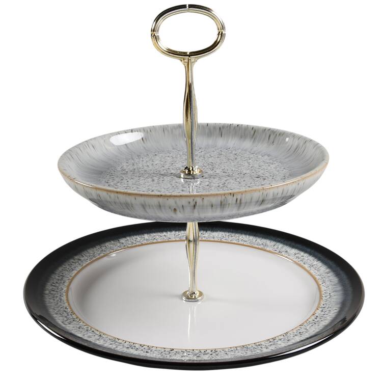 Halo 6 5/8"-10"  2 Tiered Serving Tray (Dp, Sp) HC