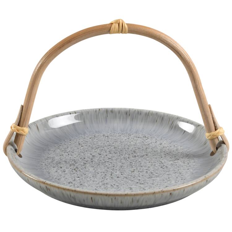 Halo 5 3/8"-5 5/8" Bamboo Handled Serving Plate  HC