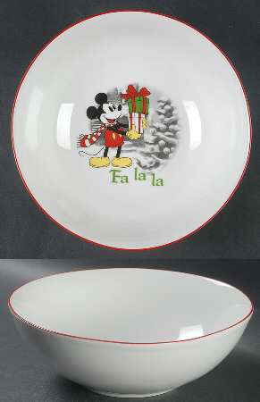 Mickey's Vintage Holiday Soup/Cereal Bowl