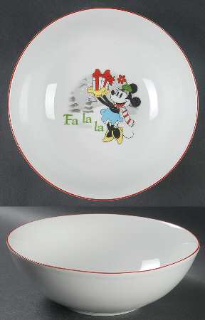 Mickey's Vintage Holiday Soup/Cereal Bowl
