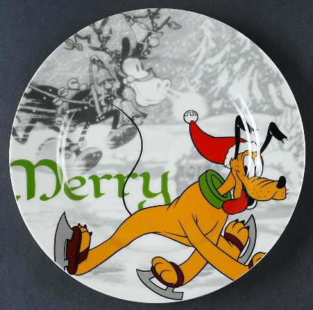 Mickey's Vintage Holiday Salad Plate