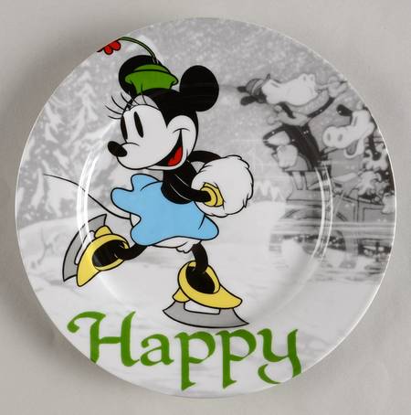 Mickey's Vintage Holiday Salad Plate