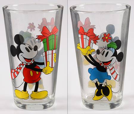 Mickey's Vintage Holiday Glassware Tall Tumbler