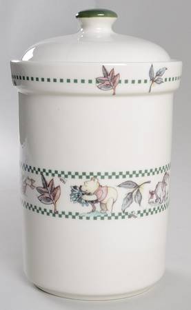 Winnie the Pooh (Leaf&Animal Rim) Large Canister & Lid