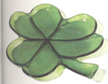 Irish Cheer 8" Glassware Shamrock Plate