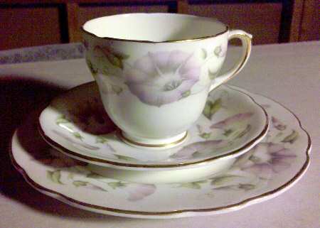 Morning Glory Footed Cup & Saucer Set