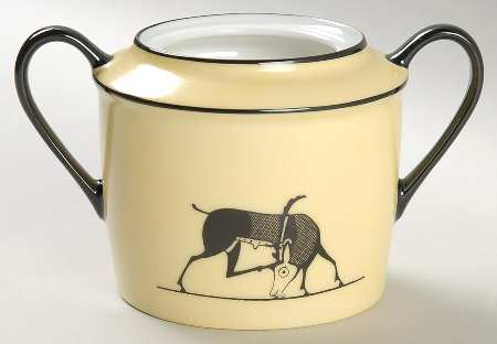 Antic Butter Yellow Sugar Bowl No Lid