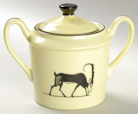 Antic Lemon Yellow Sugar Bowl & Lid