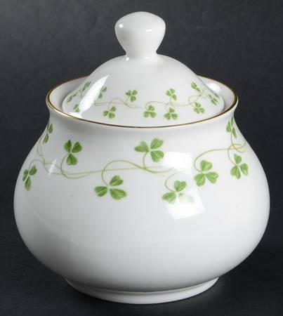 Shamrock (Not Embossed) Sugar Bowl & Lid
