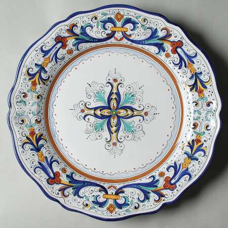 Ricco Deruta Blue 14" Chop Plate (Round Platter)