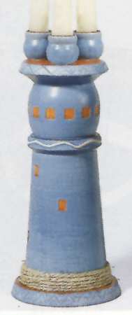 Blue Fin Bay Three Light Candlestick