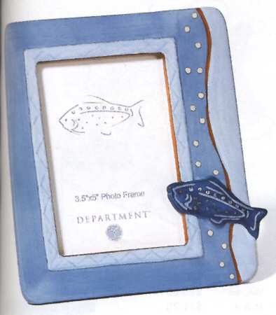 Blue Fin Bay Frame Holds 3 1/2" X 5"