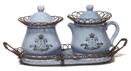 Cafe de Paris Tray for Creamer & Sugar with Lid