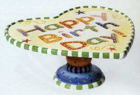 Celebrate the Day 13" Diameter Pedestal Cake Stand