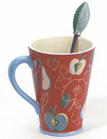 Fresh Cut Mug & Ceramic Teaspoon Set