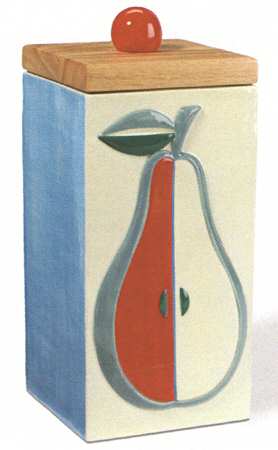 Fresh Cut Medium Square Canister & Wood Lid