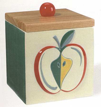 Fresh Cut Large Square Canister & Wood Lid