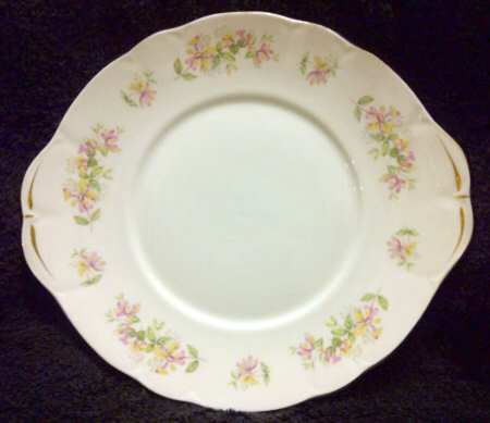 Honeysuckle Handled Cake Plate