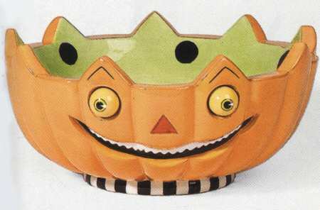 Google Eye 14" Round Figural Serving Bowl
