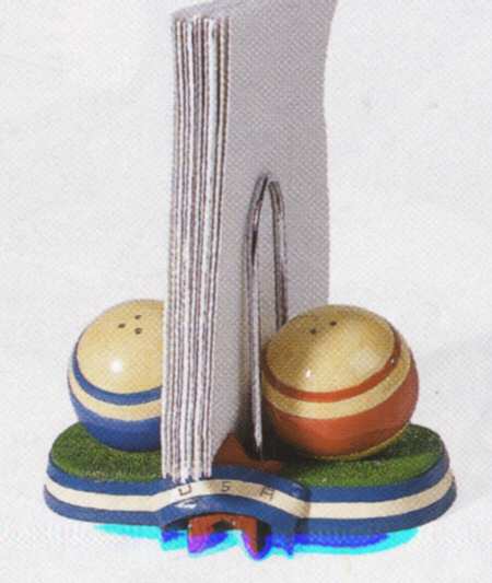 Lawn Games Napkin/Salt and Pepper Tray Set