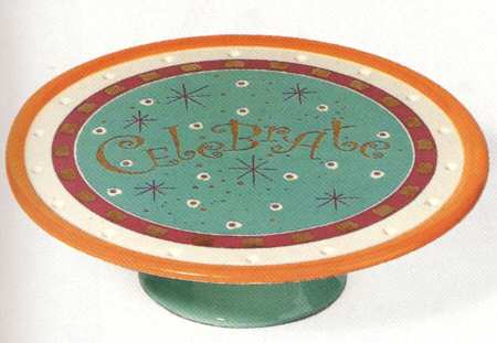 Celebrate the Day Collection 12" Diameter Pedestal Cake Stand