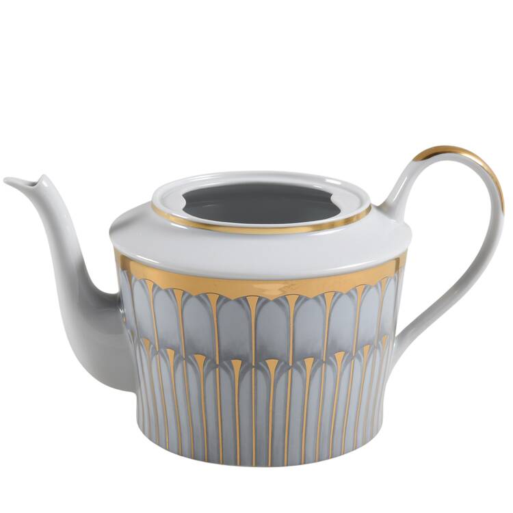 Arcades Grey Gold Teapot No Lid