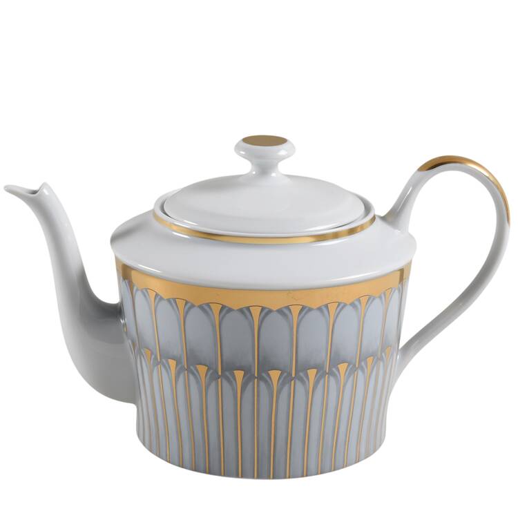 Arcades Grey Gold Teapot & Lid