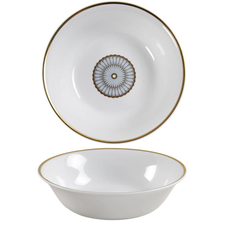 Arcades Grey Gold Deep Soup/Cereal Bowl
