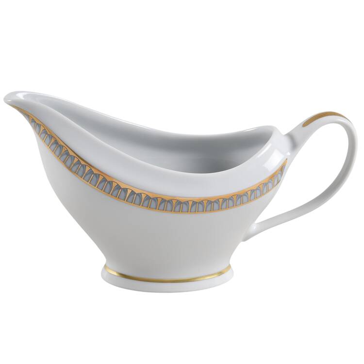 Arcades Grey Gold Gravy Boat