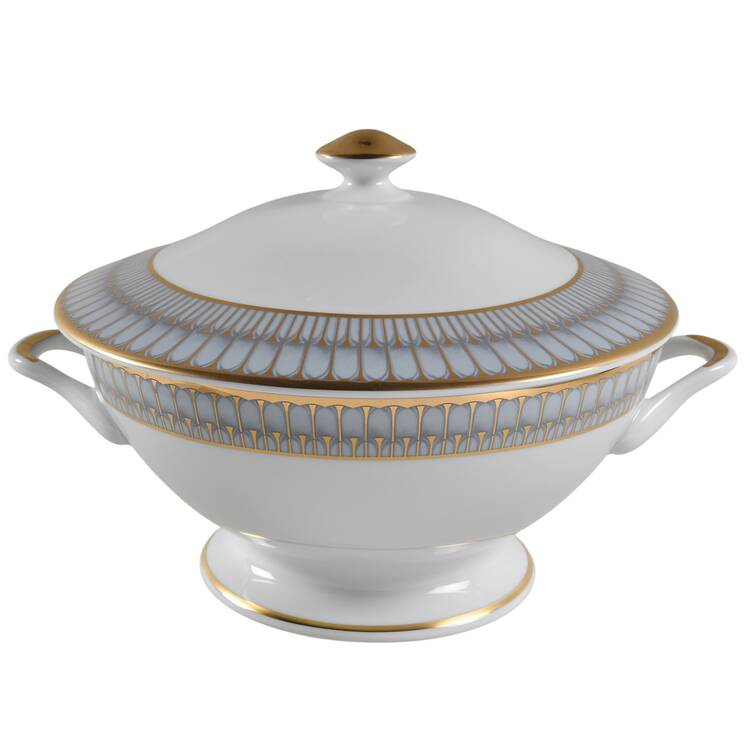 Arcades Grey Gold Tureen &  Lid