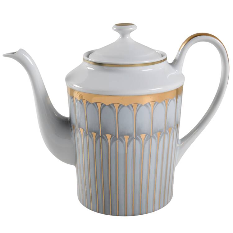 Arcades Grey Gold Coffee Pot & Lid