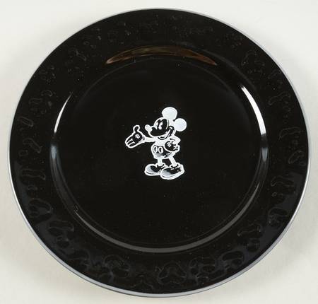 Gourmet Mickey (Black & White) Salad/Dessert Plate