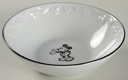 Gourmet Mickey (Black & White) Soup/Cereal Bowl