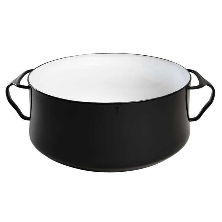Kobenstyle (Black Outside and Bottom, White Inside 4 Quart Metal Casserole No Lid