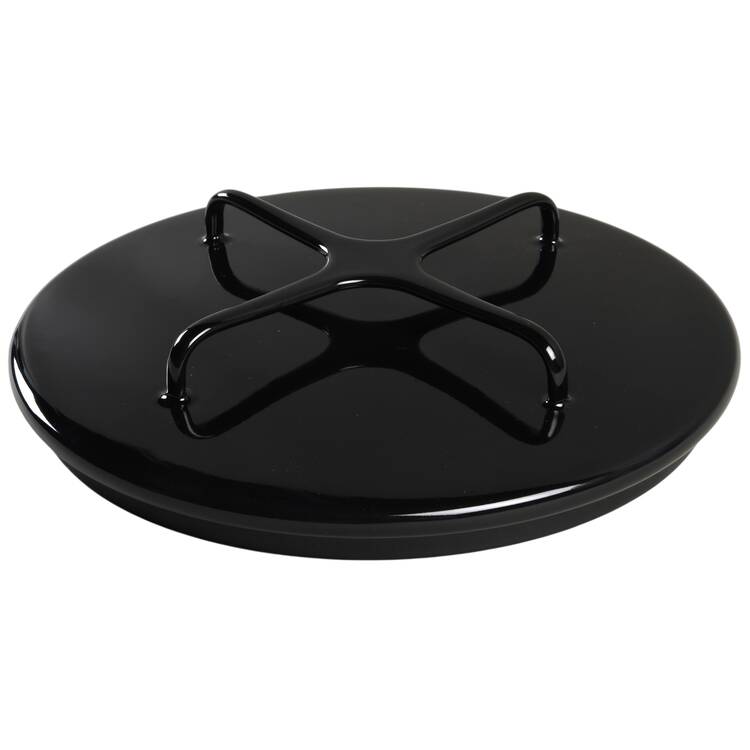 Kobenstyle (Black Outside and Bottom, White Inside 2 Quart Metal Covered Casserole, Lid Only