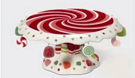Glitterville Gumdrop Footed Cake Plate