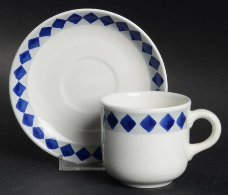DIU6 Flat Demitasse Cup & Saucer Set