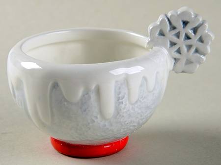Snowflake the Snowman Figural Tea Cup