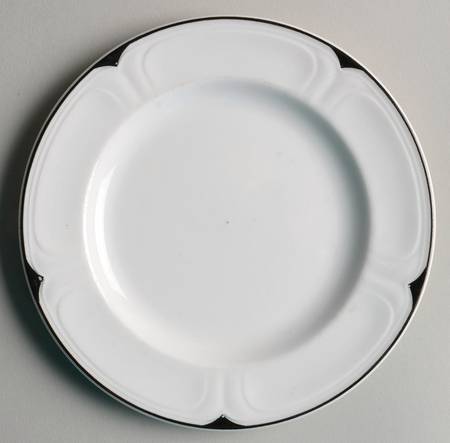 Delta Black (Not Gold Accents) Bread & Butter Plate