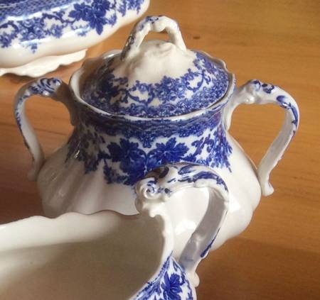 Emblem Blue Sugar Bowl & Lid