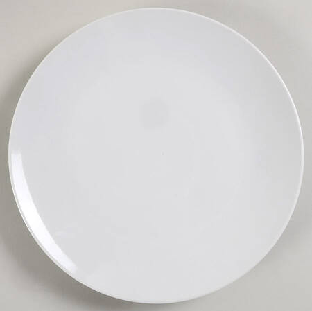 Porcelain Whiteware Coupe Dinner Plate