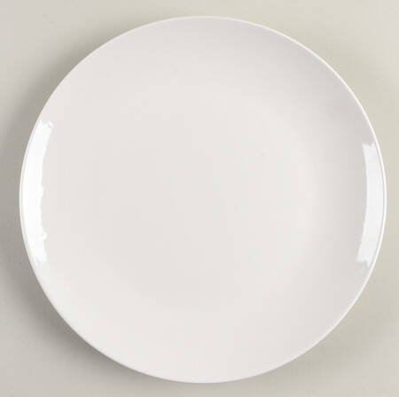 Porcelain Whiteware Coupe Dinner Plate