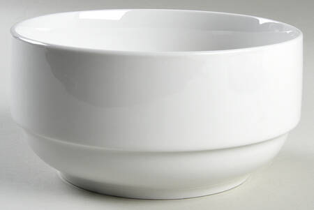 Porcelain Whiteware Stacking Soup/Cereal Bowl