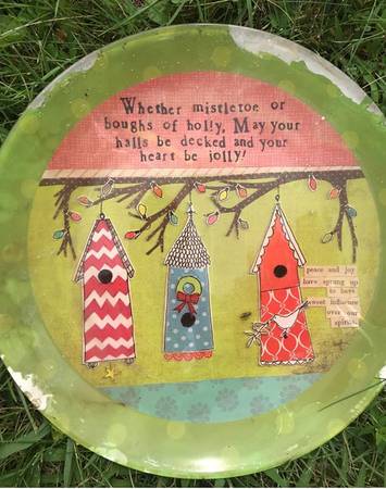 Curly Girl Christmas Salad Plate