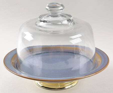 Haldan 6 1/2"-7 1/2" Footed Cheese Plate w/ Glass Dome HC